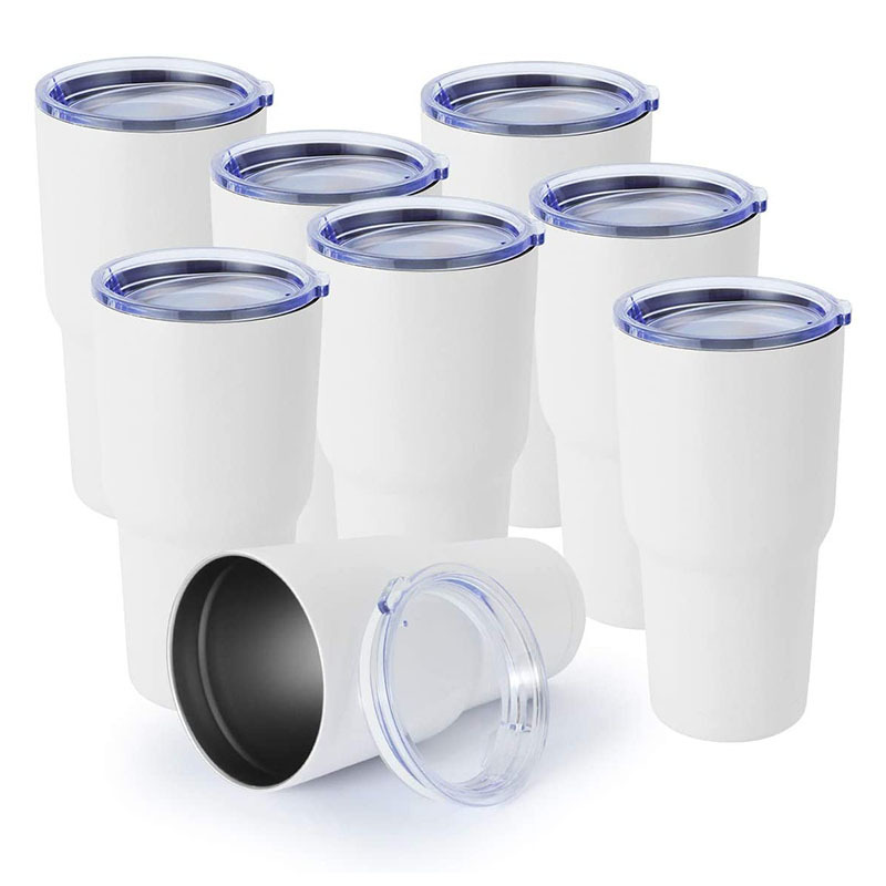 10 oz 12 oz 20 oz 30 oz Stainless Steel Straight Skinny Tumblers With Handles for Sublimation Printing