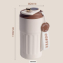 450ml Smart Temperature Display 304 316 Stainless Steel Double Wall Travel Office Coffee Vacuum Cup With Lid