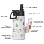 China Wholesale Outdoor Hot and Cold Children KKd Water Bottle With Cover Straw