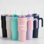 Shimmer Holographic Glitter Bling 40Oz Stainless Steel Cup Mug Tumbler With Handle Glitter