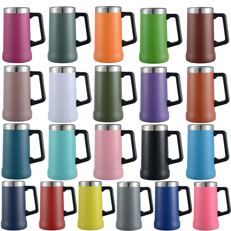 Custom Logo 709ml Reusable  Metal  Double Wall Stainless Sublimation Can Beer Glass Cup