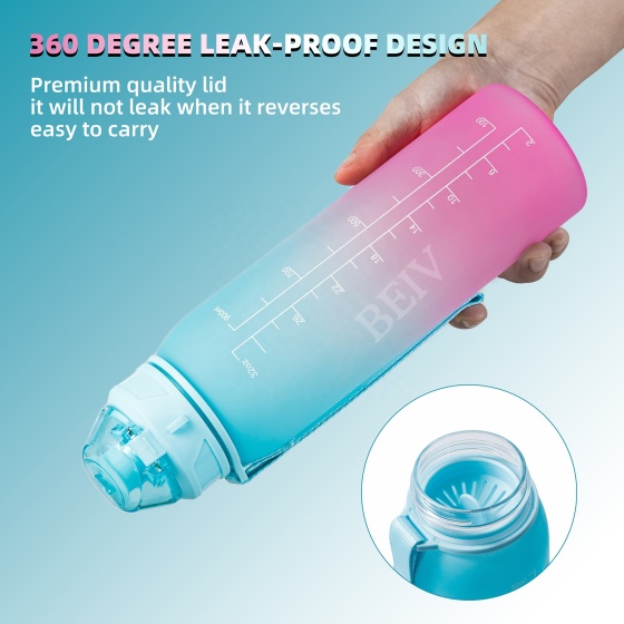 Deportiva Con Filtro Para Agua Ninos Motivacional Motivadora Fitness Infantil Botella De Plastico De Agua Water Bottle
