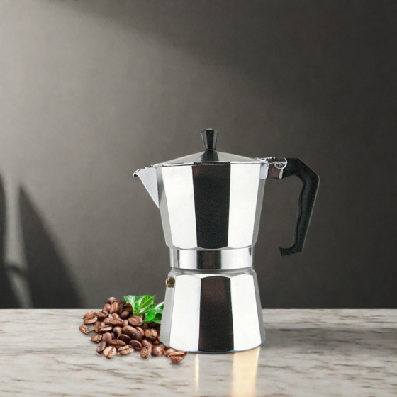 Wholesale Modern Italian Aluminum 1 Cup 2 Cups to 12 Cups Moka Pot Coffee Maker Stove-Top Mokapot