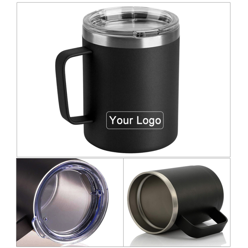Custom Portable Luxury Bulk Reusable 12oz 14oz Double Wall Insulated Stainless Steel Travel Coffee Mug Tumbler Cup With Logo Lid