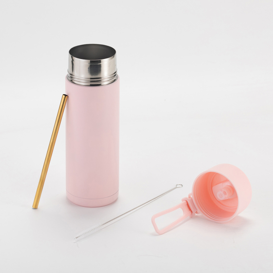 YUNXIN 650ml Wide Mouth Stainless Steel Sports Double Wall Vacuum Insulated Water Bottles With Silicone Handle