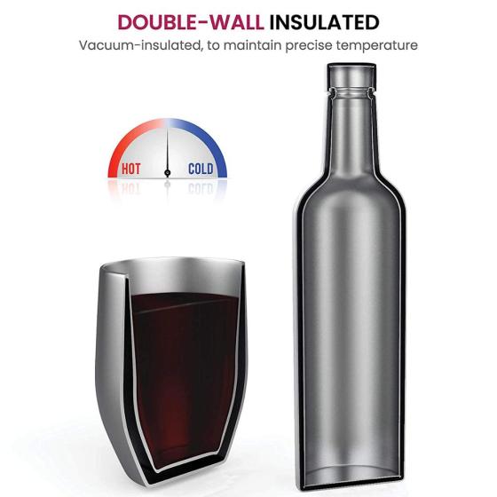 Factory Price Eco Friendly  Insulator and Water Bottle Set Wine Tumbler