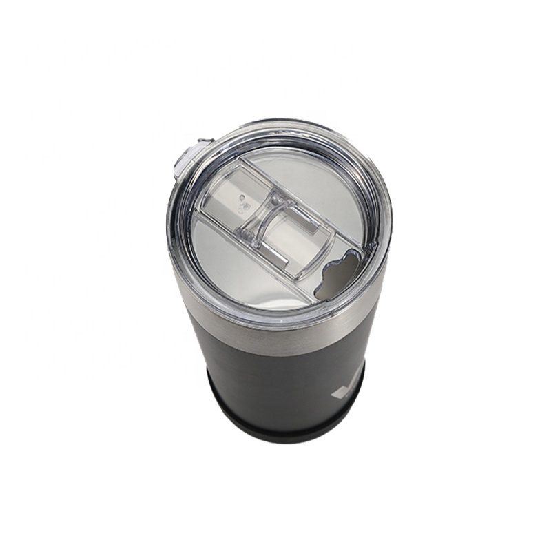 Customised Double Wall Frozen Insulated Stainless Steel Black Silver Blue Green Iced Beer Mug Cup Logo With Lid