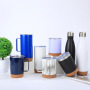 Factory Custom 12oz 14oz Powder Coated Cork Bottom Double Wall Stainless Vacuum Insulated Travel Mug