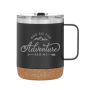 Factory Custom 12oz 14oz Powder Coated Cork Bottom Double Wall Stainless Vacuum Insulated Travel Mug