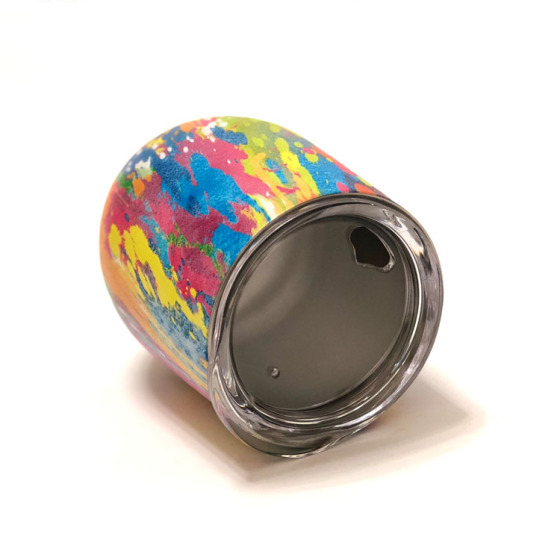 Water Transfer Printing12 oz Insulated Stainless Steel Wine Tumbler Stemless Wine Glasses