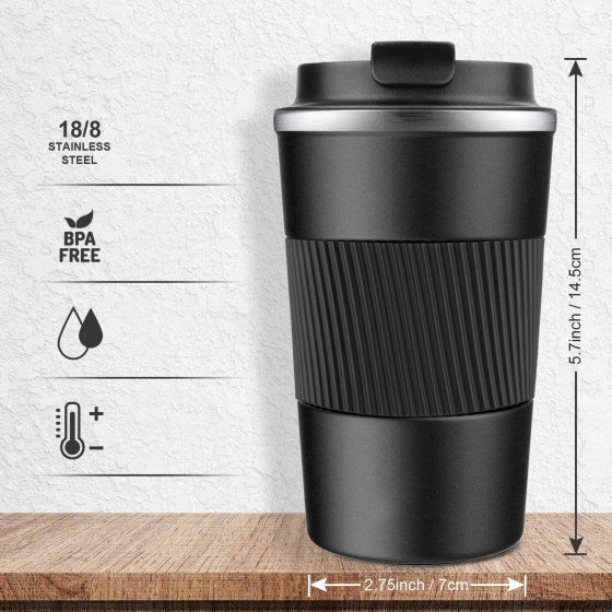 Oem Portable Travel Vacuum Stainless Steel Vacuum Stainless Steel Insulated 500ml Coffee Mug Spill Proof