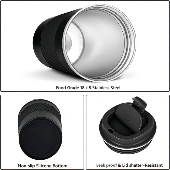 Oem Portable Travel Vacuum Stainless Steel Vacuum Stainless Steel Insulated 500ml Coffee Mug Spill Proof