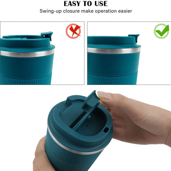 Oem Portable Travel Vacuum Stainless Steel Vacuum Stainless Steel Insulated 500ml Coffee Mug Spill Proof
