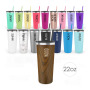Double Wall 22 OZ 24OZ Taller Bridesmaid Gift Cup Insulated Stainless Steel Tumbler Mug With Straw