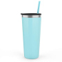 Double Wall 22 OZ 24OZ Taller Bridesmaid Gift Cup Insulated Stainless Steel Tumbler Mug With Straw