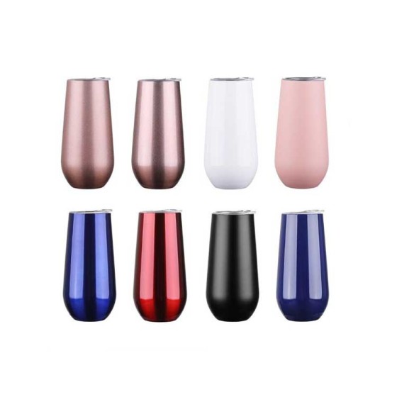 Support Customized Size Reusable Wine 6 Oz Tumbler Double Walled