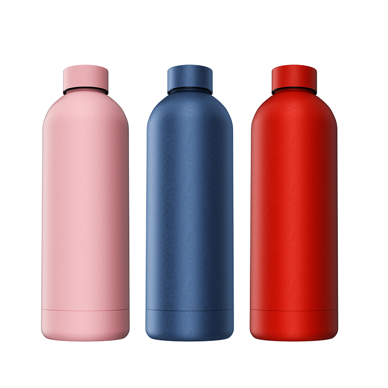 Personalized Colorful Powder Coated Double Layer Vacuum Insulated 304 Stainless Steel Sport Water Bottle with Custom Logo