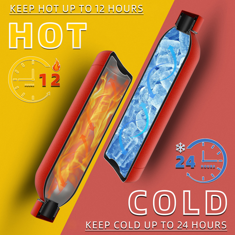 Personalized Colorful Powder Coated Double Layer Vacuum Insulated 304 Stainless Steel Sport Water Bottle with Custom Logo