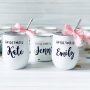 Custom 6oz 12oz 20oz 30oz Stainless Steel Bridesmaid Tumbler Name Wine Cup