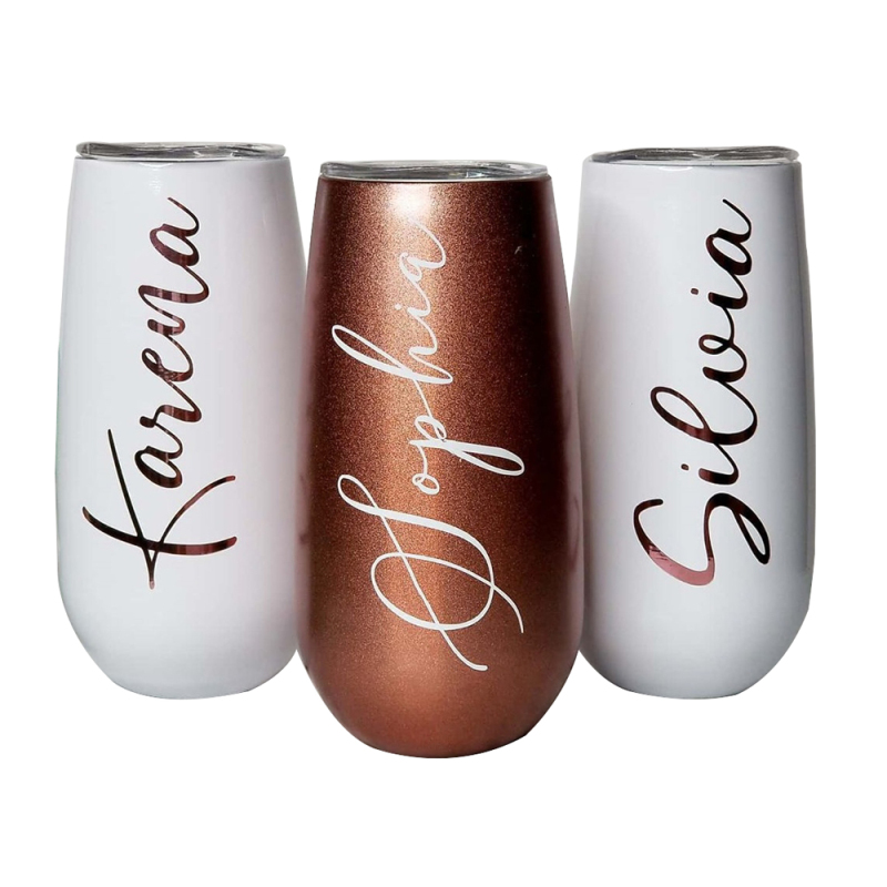 Custom 6oz 12oz 20oz 30oz Stainless Steel Bridesmaid Tumbler Name Wine Cup