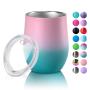 Wholesale Vacuum Insulated Double Walled Stainless Steel 12oz Sublimation Blanks Gradient Wine Tumbler Mugs With Lid