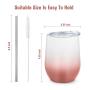 Wholesale Vacuum Insulated Double Walled Stainless Steel 12oz Sublimation Blanks Gradient Wine Tumbler Mugs With Lid