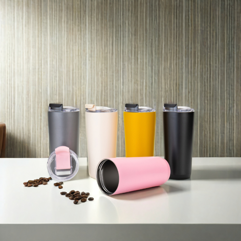 Custom Insulated Stainless Steel Double Wall Vacuum 400ML Coffee Cup Mug Tumbler With Lids
