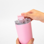 Custom Insulated Stainless Steel Double Wall Vacuum 400ML Coffee Cup Mug Tumbler With Lids