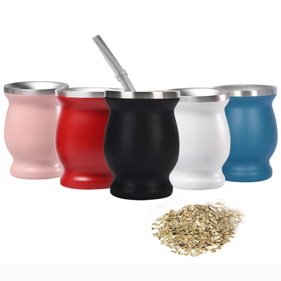 Stainless Steel Green Black Brown Coffee Southamerica Tea Yerba Mate Mug  Tumbler