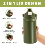 Custom 800Ml 1000Ml 1200Ml 1500Ml 2500Ml Portable Leak Proof  Stainless Steel Flask Sport Water Bottle Kettle With Handle Lid