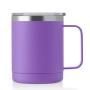 Custom Color Metal Handle 12Oz Coffee Cup Printed Insulated Stainless Steel Coffee Mugs