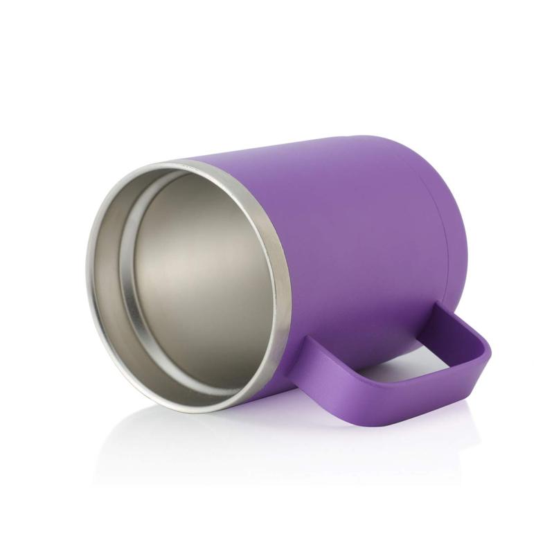 Custom Color Metal Handle 12Oz Coffee Cup Printed Insulated Stainless Steel Coffee Mugs