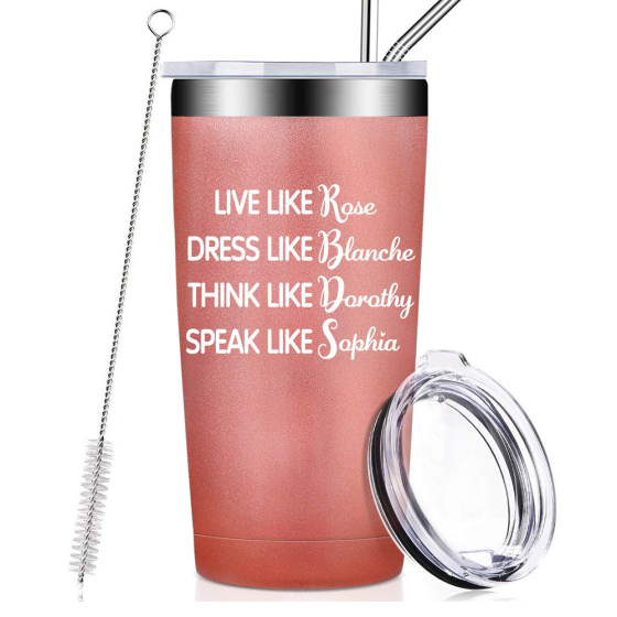 Wholesale Double Wall 20 Oz Stainless Steel Vacuum Insulated Pink Tumbler Cups With Lid With Straw
