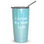 Wholesale Double Wall 20 Oz Stainless Steel Vacuum Insulated Pink Tumbler Cups With Lid With Straw