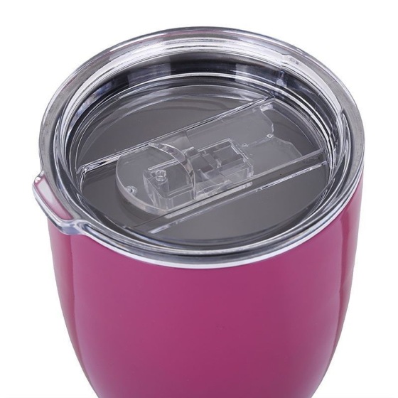 Double Wall Vacuum Insulated Stem 10 OZ Stainless Steel Wine Glass With Lid