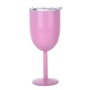 Double Wall Vacuum Insulated Stem 10 OZ Stainless Steel Wine Glass With Lid