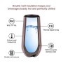 6 oz Double Insulated Stemless Stainless Steel Wine Champagne Flutes Wine Tumbler Glass