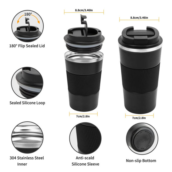 Wholesale Oem in Bulk  500Ml Travel Tumbler Coffee Mug  Tumbler Cups for Coffee Tea Wholesale Printed Sports Camping