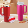 In Stock Stainless Steel Tumbler Double-Walled Insulated Vacuum Spillproof Lid Straw Handle 40Oz Tumbler for Valentine's Day