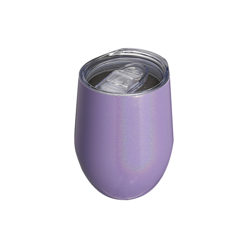 Accept Customized Low MOQ Double Walled 12Oz Coffee Stainless Steel Glitter Tumbler With Straw
