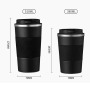 Custom Logo Printed Blanks Double Glass Keep Cold Leak Proof Stainless Steel Vacuum Coffee Mugs Cup Tumbler With Custom Logo