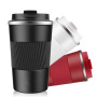 Custom Logo Printed Blanks Double Glass Keep Cold Leak Proof Stainless Steel Vacuum Coffee Mugs Cup Tumbler With Custom Logo