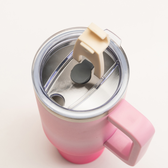 Wholesale Bulk Double Wall Vacuum Insulated Leak Proof Gradient Colour Teal 30 Oz Tumblers With Flip Straw Lid