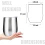 New Products Stainless Steel Stemless Sublimation Blanks 12oz Wine Tumbler Glass with Lids