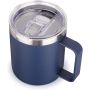 OEM Reusable Thermal Double Wall Vacuum Insulated Stainless Steel Flask Coffee Cup Travel 14 OZ Mug Tumbler with Lid and Handle