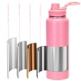 Manufacturer Bpa Free Stainless Travel 12OZ 16OZ 18OZ 22OZ 24OZ 32OZ 40OZ 64OZ  Wide Mouth Water Bottle for Gym