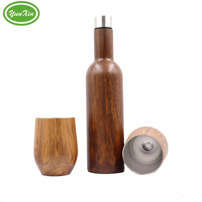750 Ml Insulated 304 Stainless Steel Sports Water Bottle Flask Wine Growler Stainless Steel Water Bottle