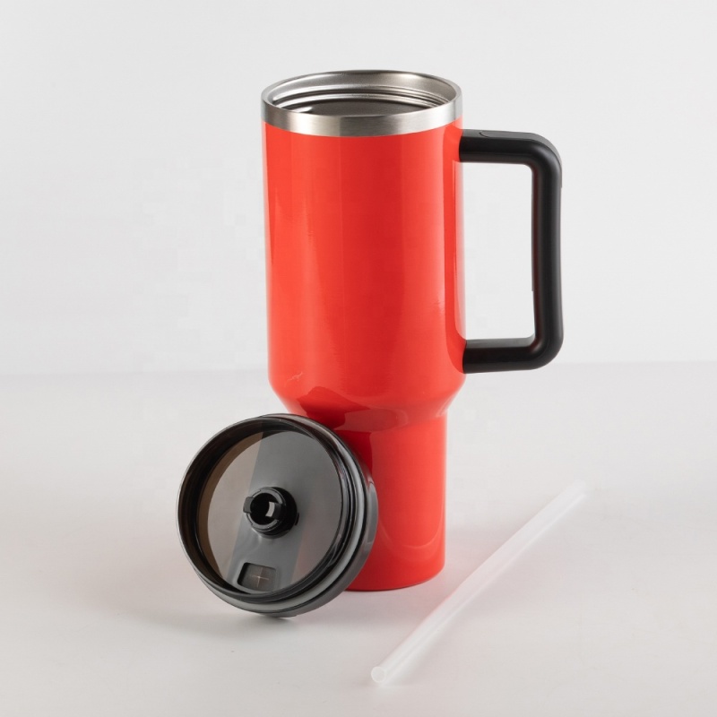 YUNIXIN Stainless Steel Insulated Glass 40Oz Neon  Sublimation Ready Cup Tumbler Water Bottle With Handle
