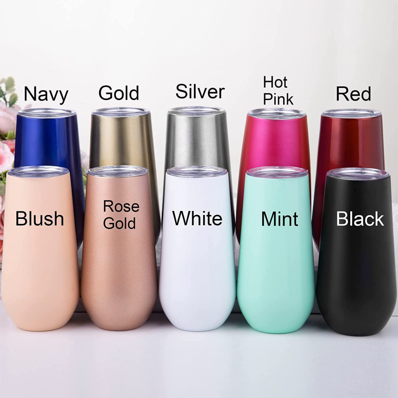 Wholesale  Gold Sublimation Straight Blanks Stainless Steel Wine Tumbler With Lid