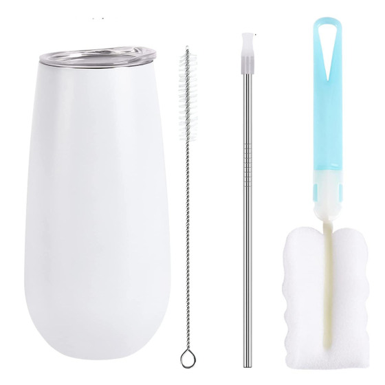 Wholesale  Gold Sublimation Straight Blanks Stainless Steel Wine Tumbler With Lid